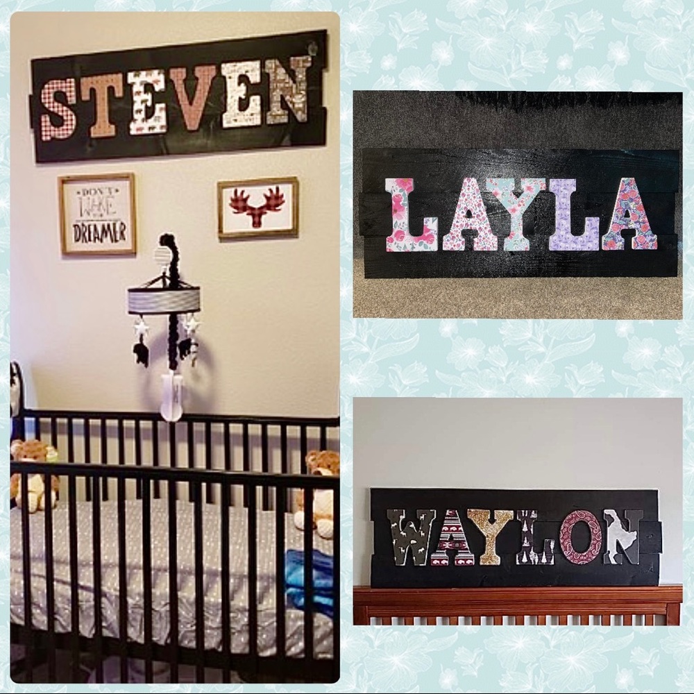 Custom Wood Name Plaques